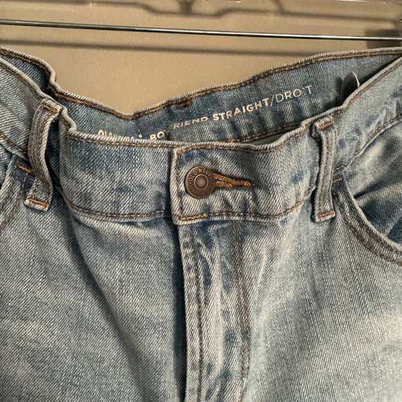 Old Navy Blue Boyfriend Jeans Distressed Style - Picture 5 of 9